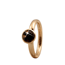 Christina forgyldt samle ring - Round Smokey Quartz køb det billigst hos Guldsmykket.dk her